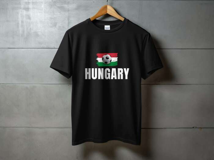 Hungary labdás zászlóval fekete