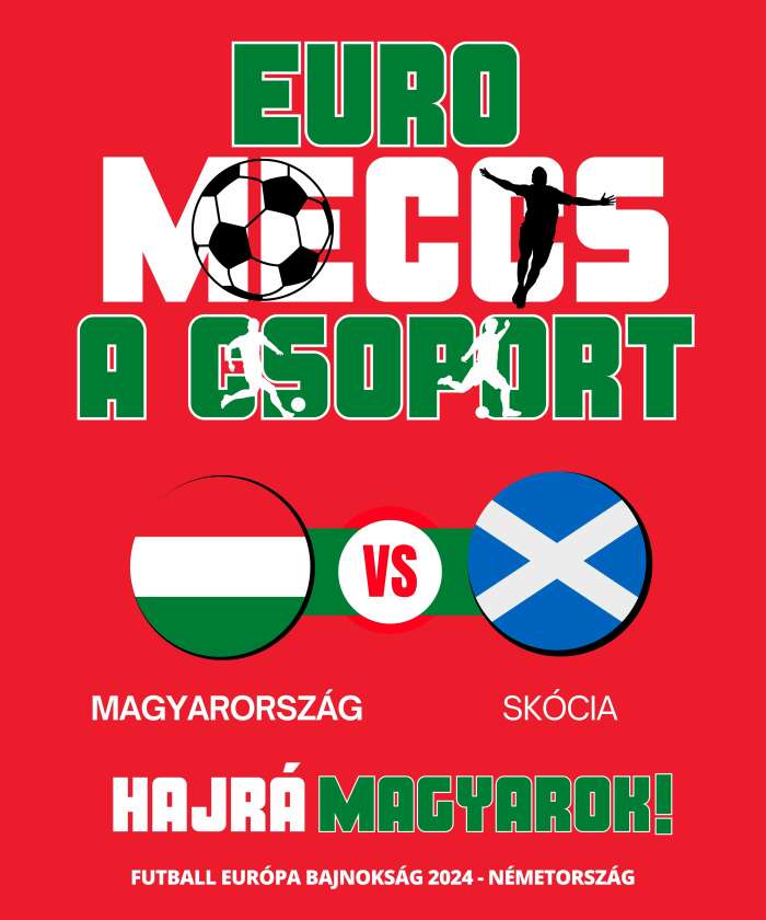 Euro meccs magyar skót piros - 1