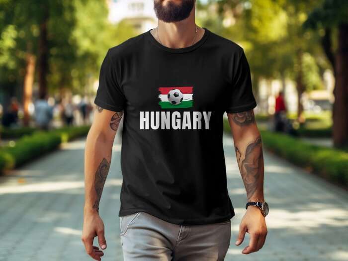 Hungary labdás zászlóval fekete - 4