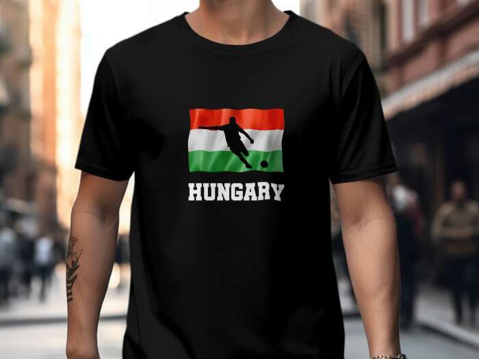 Hungary focista sziluettel fekete - 5