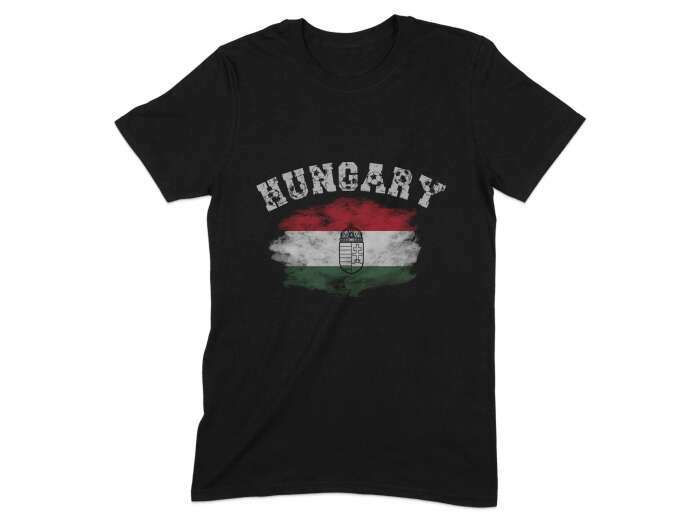 Hungary szaggatott zászló fekete - 5