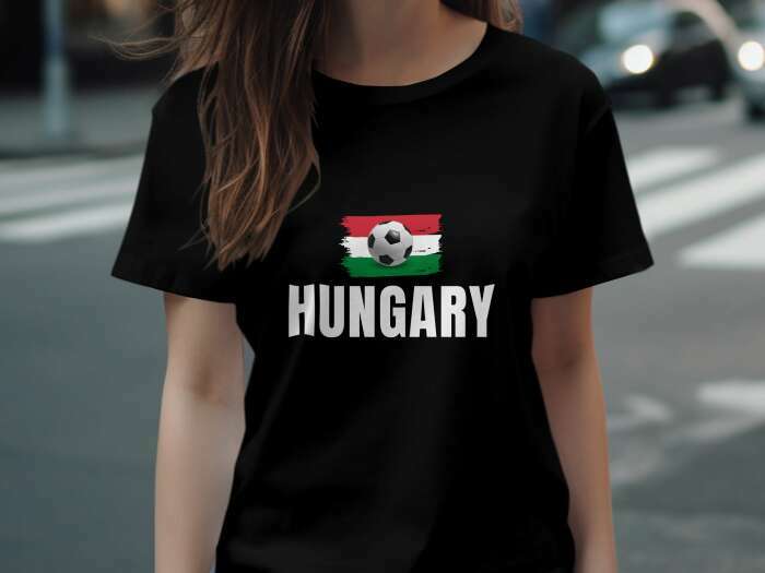 Hungary labdás zászlóval fekete - 2