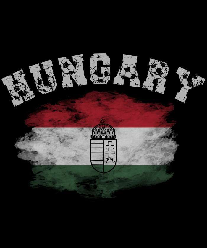 Hungary szaggatott zászló fekete - 1