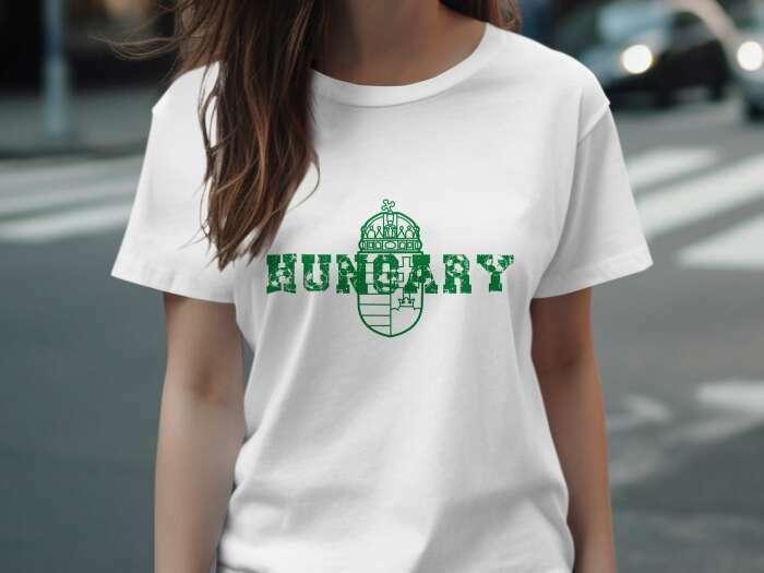 Hungary grunge felirat fehér - 4