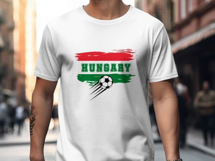 Hungary labdás zászlóval fehér - 7