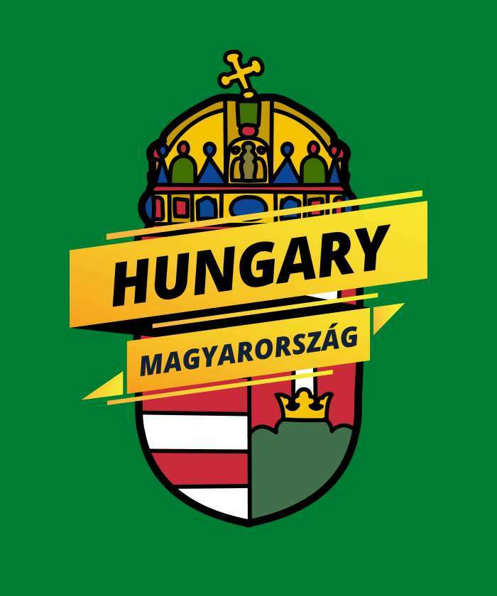 Hungary nagy címer zöld - 1