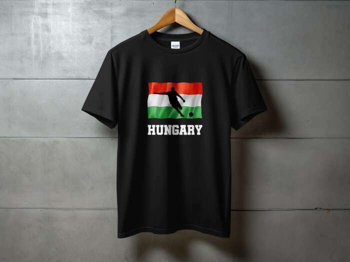 Hungary focista sziluettel fekete - 6