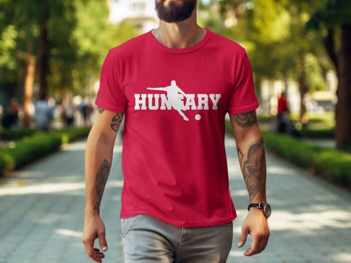 Hungary nagy sziluettel piros
