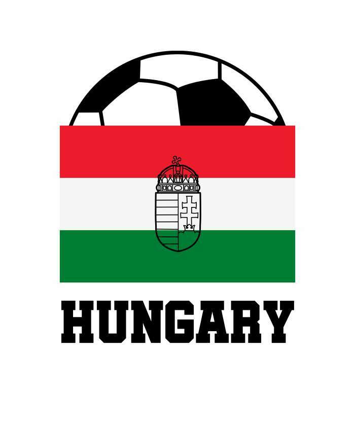Hungary zászló + labda fehér - 1