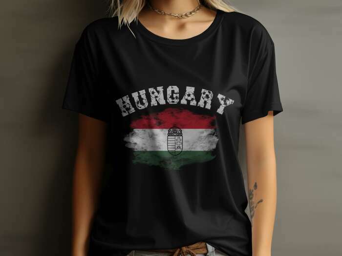 Hungary szaggatott zászló fekete - 8