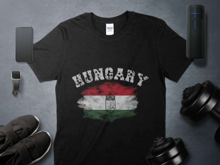 Hungary szaggatott zászló fekete - 10
