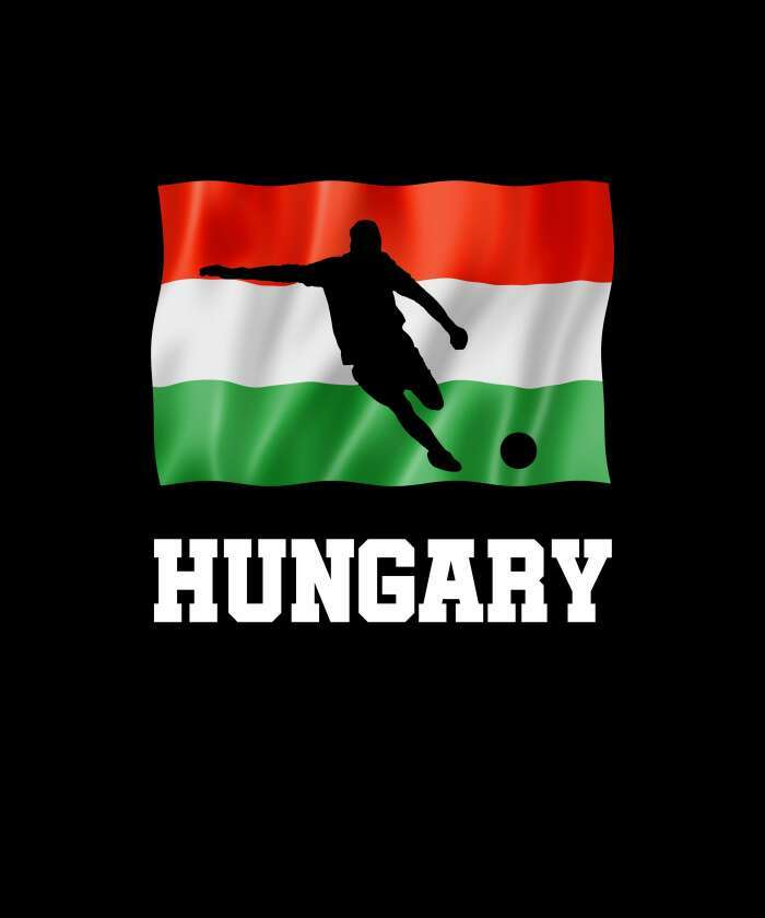Hungary focista sziluettel fekete - 1